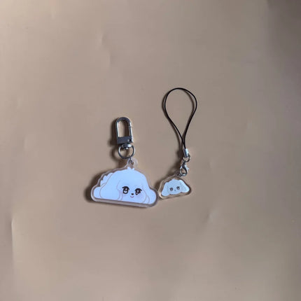 2pcs/set Ateez Aniteez Cartoon Character Keychain Keyring Phone Cute Strap Pendant Hongjoong Yunho Yeosang San Accessories