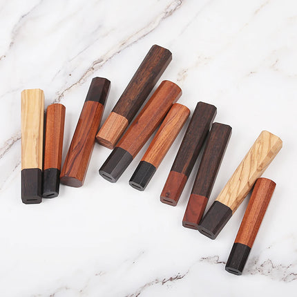 1piece Japanese Classic Octagonal Knife Handle for DIY Semi-finished Handmade Damascus Steel Knife Material Kitchen Knife Handle
