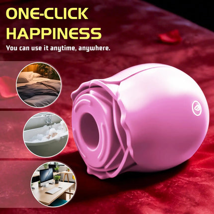 Powerful Rose Sucking Vibrator for Women Vaginal Nipple Clitoral G-Spot Stimulator 10 Shocking Modes  Adult Couples Sex Toys