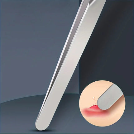 1Pc stainless steel eyelash tweezers, dolphin clip, super sharp, also suitable for ingrown hair removal, blackhead remover