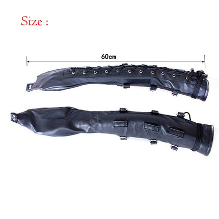 Arm Binder Glove Sleeves,Behind Back Bondage Armbinder,BDSM Leather Handcuffs Straight Jacket,Sex Toys For Couples