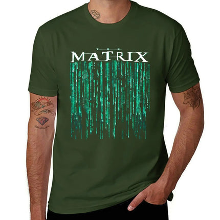 The Matrix Movie Code Logo T-Shirt heavyweights summer clothes summer tops funnys mens graphic t-shirts pack