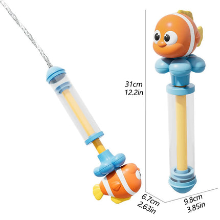Water Gun Water Shooter Outdoor Summer Pulling Type Water Cannon Swim Sprayer Toy Kid Child Beach Single-Tube Water Outlet beach