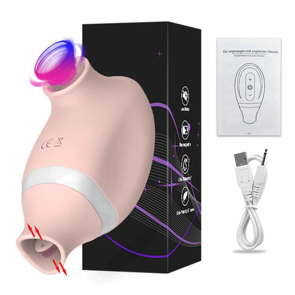 2 in 1 Clit Sucker Vibrator for Women Sucking  Licking Double Stimulation Nipples Massagers Tongue Sex Toy Female  Adult