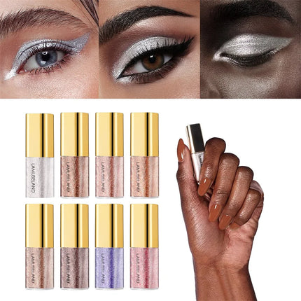 Pearly Liquid Eyeshadow Makeup Natural Smokey Silver Shimmer Glitter Diamond Shadows for Eyelids Waterproof Beauty Highlighter