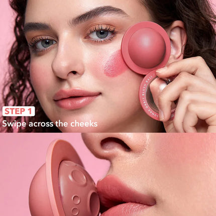 Moon modeling 2 in 1 Lip Mud Mist Lipstick Moisturizing Velvet Matte Mousse Solid Lip Gloss Cheek Blush Cream Tint Lips Makeup