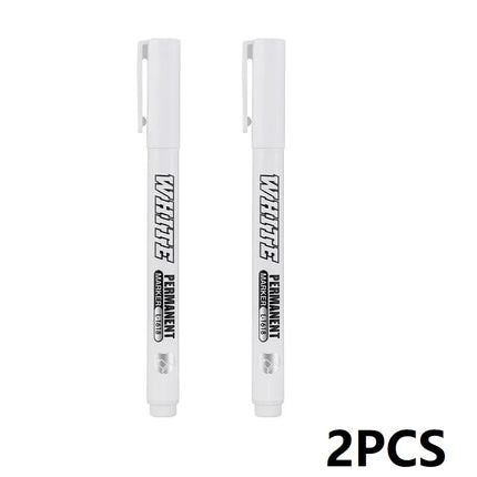 New 1/2/3PCS Waterproof Metal Marker Permanent White Paint Pen Washing Art Painting Graffiti Pens Fabric Wood Leather Marker1MM