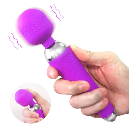 Powerful Dildo Vibrator AV Magic Wand G-Spot Massager Sex Toys For Women Couples Clitoris Stimulate Goods for Adults USB Charge