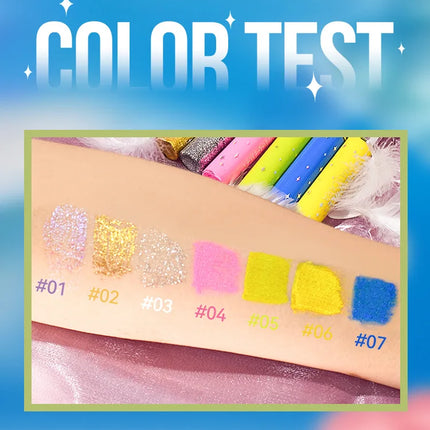 MLSMILE Shiny Pearlescent Colorful Mascara Waterproof Sweat Proof Quick Dry Lasting Matte Blue Mascara Glitter Gold Eyelashes