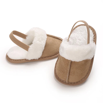 Newborn to 18 Months Children's Woolen Cotton Slippers Soft Soled Warm Baby Casual Shoes Cozy Footwear for Infants