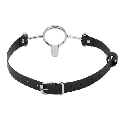 Leather Open Mouth Oral Gag Harness Ball Bite Metal Fetish Bondage Restraint Gold Rose Silver Sex Toy Slave Couple Game