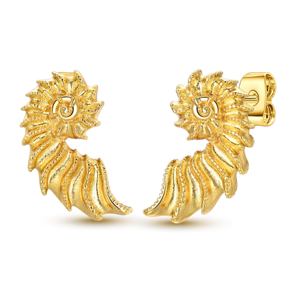 Women original 925 Silver Golden Glowing Firefly Stud Earring Bilayer Round Droplets Heart Gold Hoop Earrings Party Jewelry Gift