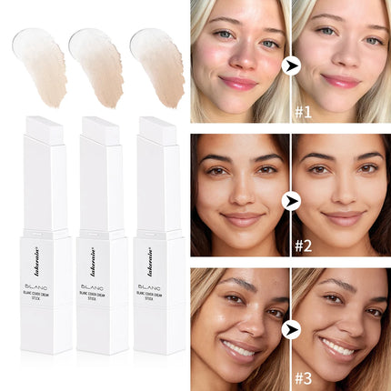 Foundation Stick Color Changing Foundation Detachable Brush Blanc Cover Cream Stick High Coverage Smoothly Blending Base Makeup
