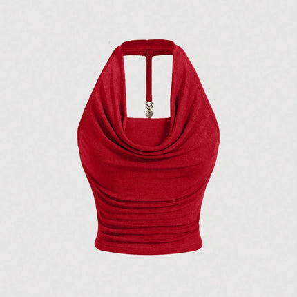 New niche elegant and comfortable halterneck women's vest