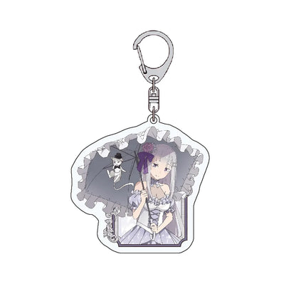 Re:Zero Subaru Natsuki Emilia Rem 6cm Acrylic Stand Keychain Anime Bag Charm Collectible Gift For Fans