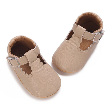 Breathable Newborn Baby Shoes Baby Boy Girl Shoes Girl Classic Bowknot Rubber Sole Anti-slip PU  Toddler Shoes First Walker