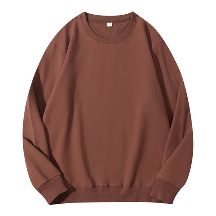 Autumn O-Neck Cotton Women's Sweatshirt Hoodies Basic Loose Casual Women Pullover Solid Sweatshirt Ladies Tops Factory Wholesale