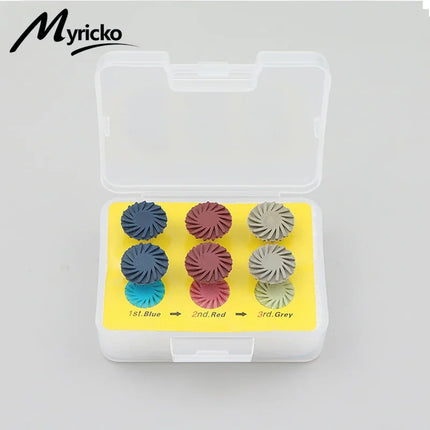 Dental Composite Resin Polishing Kit: Rubber Polishers, Diamond Systems, RA Discs, 14mm Wheels, Spiral Flex Brushes & Burs