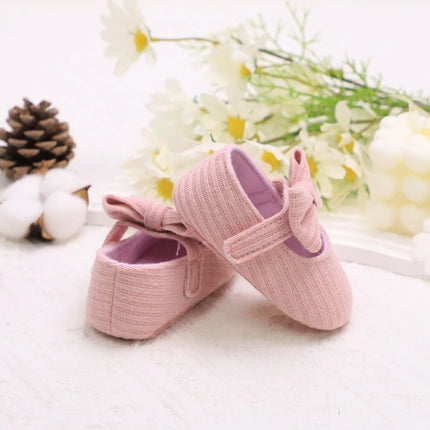 Adorable Bowknot Mary Jane Shoes For Baby Girls - Lightweight, Non-Slip & Soft Flat Sole For Indoor/Outdoor Walking All Year Rou