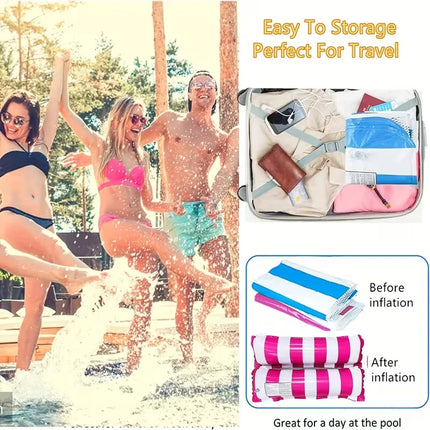 Inflatable Water Hammock Pool Float Chair Lounge Bed |   Floating Swim Mattress Recliner for Adults Beach Lake Summer Water Toy