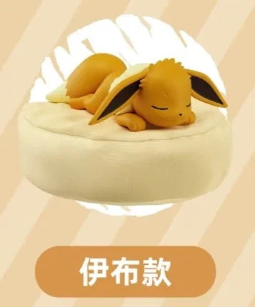 Original Pokemon Eevee Sleeping Position Series Blind Box Sylveon Umbreon Flareon Jolteon Anime Backpack Decoration Model Toy