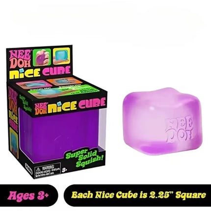 @Nee-Doh Nice Cube Super Solid Squishy Stress Relief Toy Soft Squeeze Fidget Toy for Office Anxiety Relief  Adults Gifts