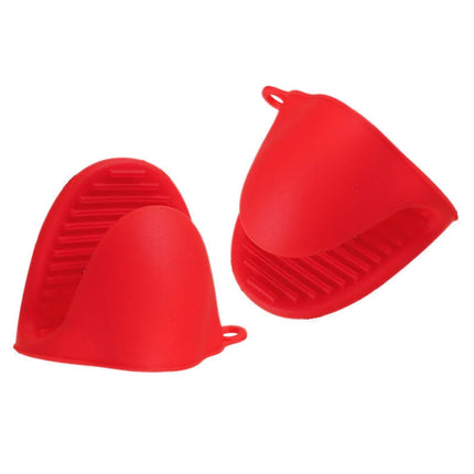 1/2-Piece Heat-Insulating Silicone Clip Anti-Slip Gloves Pot Pad Cooking Baking Oven Heat-Insulating Gloves