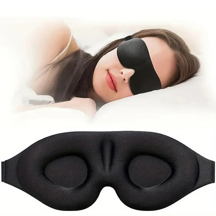 3D Eye Mask Adjustable Suitable for Men and Women with No Pressure on the Eyes Breathable and Light Blocking Eye Mask Black