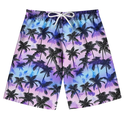 Fashion Men Hawaiian Beach Shorts 3d Printed Plam Tree Graphic Men Surf Board Shorts Oversized Quick Dry Y2k Men Casaul Shorts