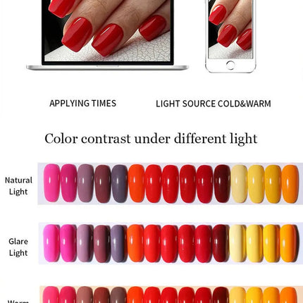 LILYCUTE 7ml Pink Glitter Nail Polish Colorful Bright Shining Pearl Effect Nail Art DIY Decoration No Need of Lamp to Cure