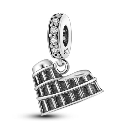 Original 925 Sterling Silver Charms Paris Eiffel Tower Charms Bead Pendant Fit Bracelets Bangle Necklaces Women DIY Jewelry Gift