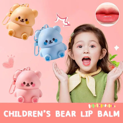 Moisturizing Kids Bear Lip Balm Gentle Repair For Chapped Lips Improves Chapping Lip skin Texture Prepares Makeup For Daily Care