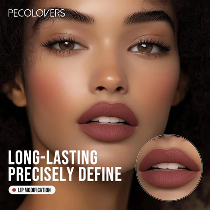 Slanted Tube Lip Liner, Lipstick Lip Pencil, Waterproof Lipstick Pen,Long-Lasting,Matte Lip Liner