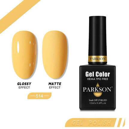 Parkson 12ml Nail Gel Polish TPO HEMA Free Glitter Semi Permanent Soak Off UV LED Long Wear Ultra Diamond Top Coat Varnish
