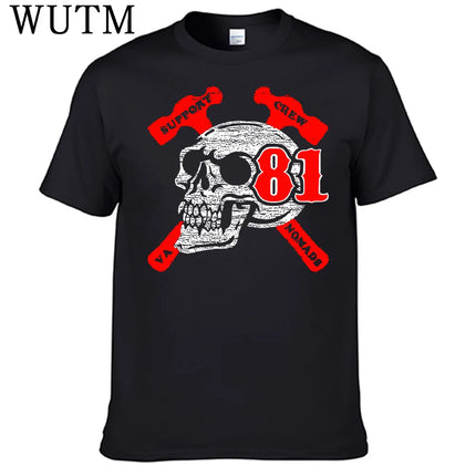 Support 81 Motorcycle Club T Shirt 100% Cotton Men Shirt