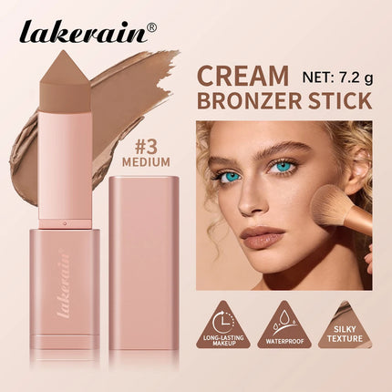 2 IN 1 Cream Bronzer And Contour Stick Waterproof Highly Pigmented Instant Depth & Dimension Contouring Face Makeup Cosmetics