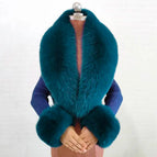 Peacock blue / Scarf 120 cuff 13cm