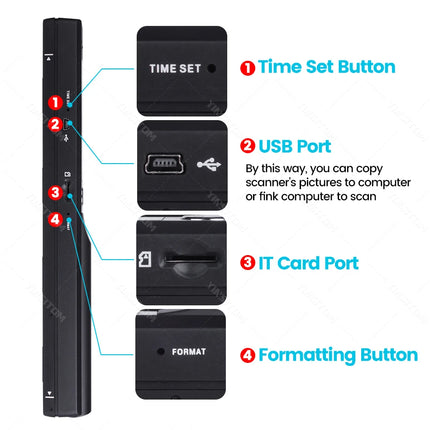iScan01 Portable A4 Document Reader Scanner 900DPI For Contract Books Office Business Handheld Mobile Scanners JPG PDF Format