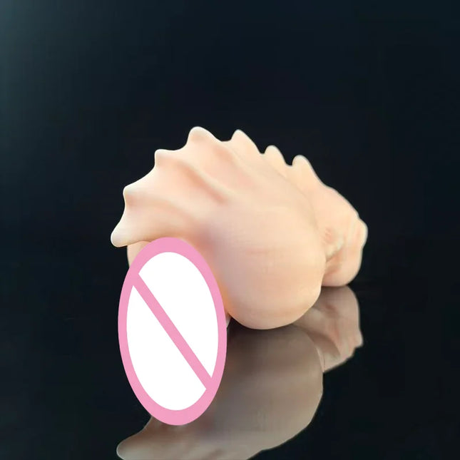 Silicone Masturbator Cup Realistic Soft Elastic Pocket Pussy Strong Suction Reusable Adult Sex Toy for Men Gift