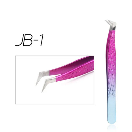 Fadvan Eyelash Extension Tweezer Lash High Precision Superhard Stainless Steel Eyelash Eyebrow Tweezers Makeup Tools