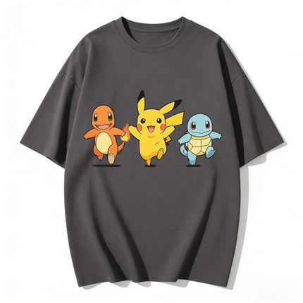 2026 Pokemon T-shirt Pure Cotton Casual T-shirt Round Neck T-shirt Short Sleeve Clothing Summer Sports Casual Short Sleeve Top