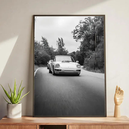 Black and White Luxury Car Vehicle Poster Modern and Elegant Wall Stickers for Home Decor Living Room Dormitory Wall Art