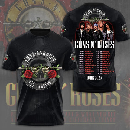 Guns N’ Rose 2025 Tour 3D Shirt – Epic Rock Tee for Music Collectors USA
