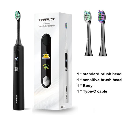 SOOENJOY Sonic Electric Toothbrush Smart LCD Screen Sonic Tooth Brush DIY Mode Automatic Cleaner Adult NB-1 Teethbursh