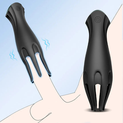 3-in-1 Male Masturbation Toy with Glans Stimulator Penis Trainer Tongue Licking Vibrator Adult Toy for Men 360° Training 18+