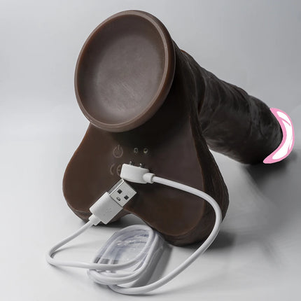 Vibrator XXXL Big Penis 11.4in Realistic Dildo Telescopic Vibrating Heating Anal Butt Plug Sex Toys for Women G Spot Dick Adult