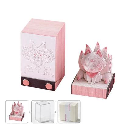 3D Notepad Cute Bunny 3D Memo Pad Animal Sticky Note Art Notes Block Office Accessories Birthday Gifts For Kids Friends