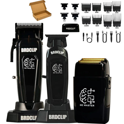 BRD FADE Clipper Professional Men's Hair Line Up Trimmer 10000RPM Barber Foil Shaver Base Charger Salon Blending Tools