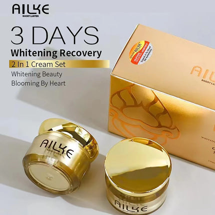 AILKE Whitening Face Care Set For All Skin Types, With Glutathione, Nicotinamide, Reduce Dark Spots, Freckles, Even Skin Tone