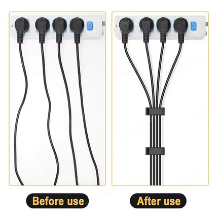 10pcs Self-Adhesive Cable Organizer Car USB Data Cable Clamp Clips Holder Decorative Cord Winder Manager for Cable Management